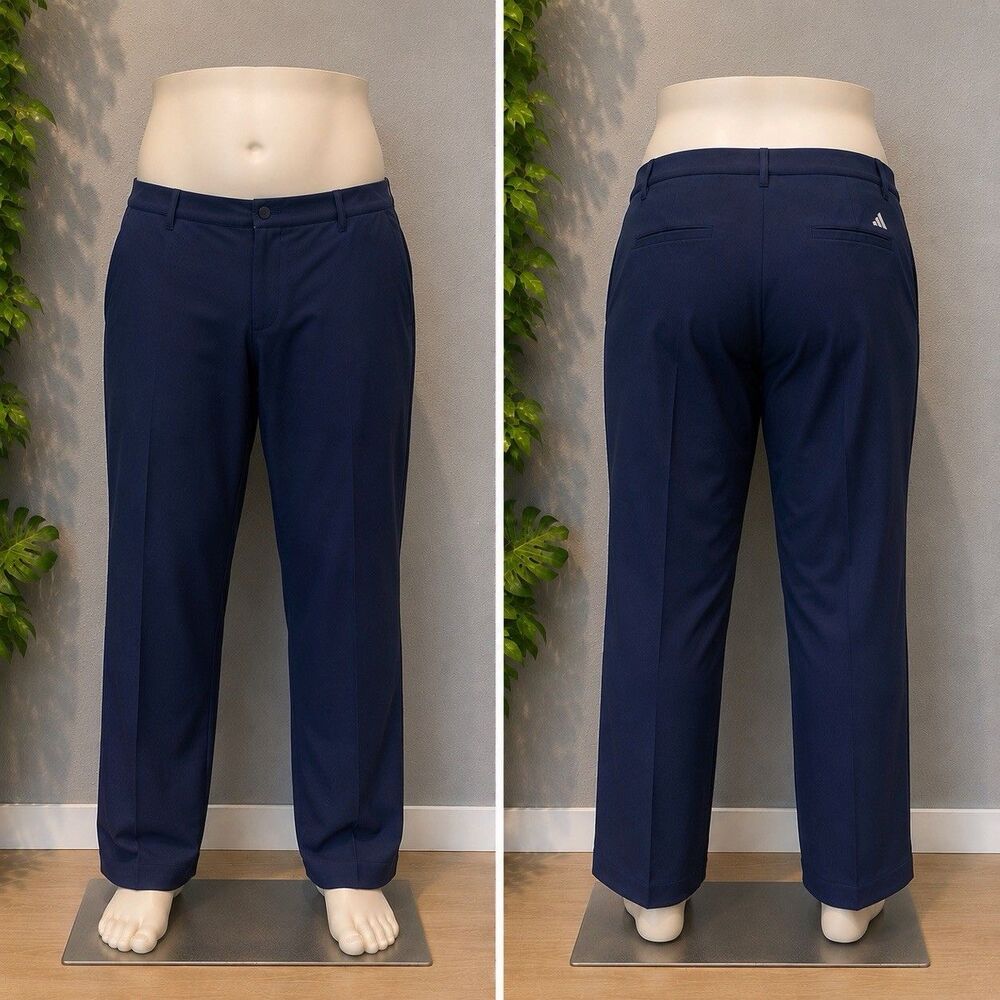 Adidas Golf Pants Mens 38x30 Navy Performance Stretch Casual Athletic